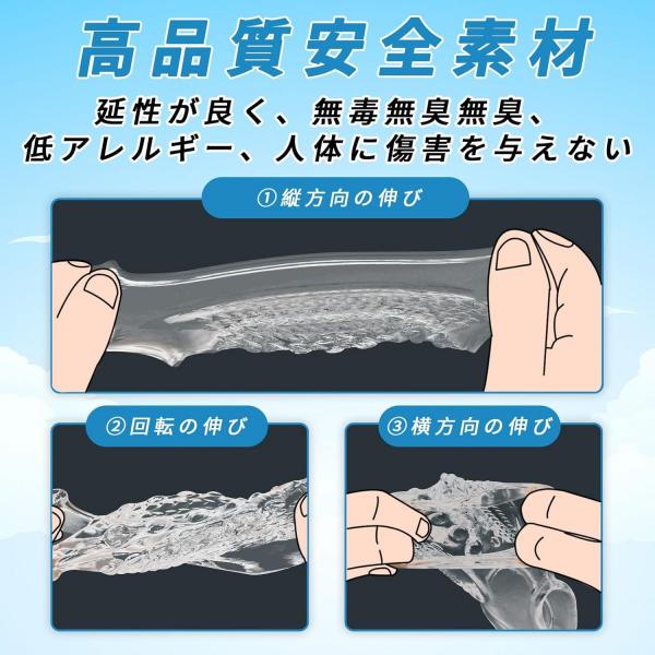 ペニスサック ペニスリング 陰茎袖 男性用 2点セット ペニス拘束具 高弾性 束縛 透明色 防水 摩擦増加 装着簡単 SM 大人のおもちゃ176 画像1