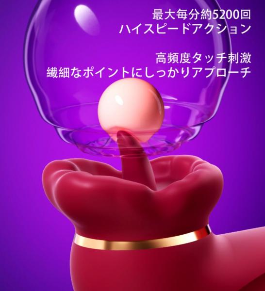 舌舐めバイブ アダルトグッズ 大人のおもちゃ 自動伸縮ピストン 回転スイング機能 加熱機能 Gスポット刺激 10段階調整 高速振動 USB充電 静音 防水 女性用マッサージャーb220 画像4