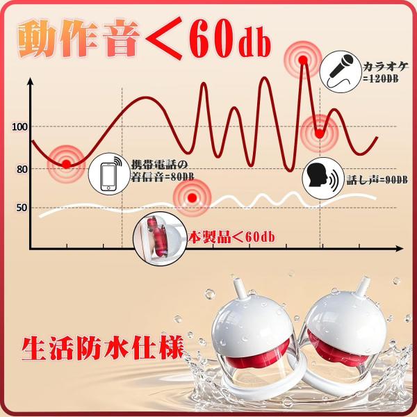 【吸引×激震!乳首ダブル刺激】乳首ローター 乳首バイブ【5種吸引×10種振動×透明吸引カップ】乳首攻め チクニー 電動吸引ポンプ 男女兼用 磁気充電 270 画像5