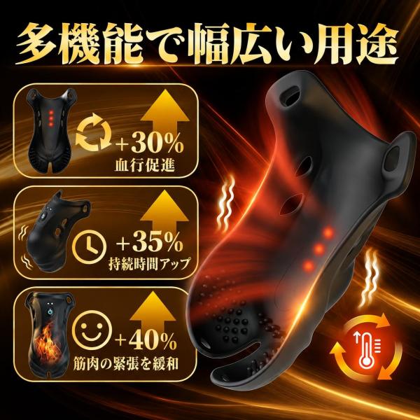男性用 4in1 ウェアラブル振動器 9段階振動・加温機能・APP操作対応 立体フィット設計 通気性 シリコン素材 マグネット充電 生活防水 静音設計 装着タイプ 278 画像3