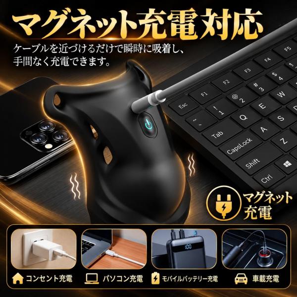 男性用 4in1 ウェアラブル振動器 9段階振動・加温機能・APP操作対応 立体フィット設計 通気性 シリコン素材 マグネット充電 生活防水 静音設計 装着タイプ 278 画像8
