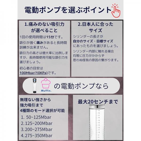 Muffin. 電動ペニスポンプ 日本語説明書付 画像3