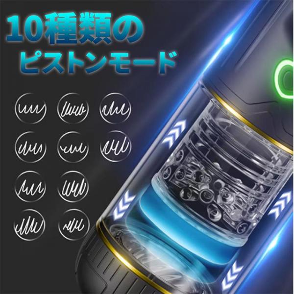 Muffin. 電動オナホール 男性用 自動ピストン 回転 吸引 振動 10段階制御 × 4段階吸引 静音設計 Type-C充電 洗えるカップ 30cm/840g 画像2