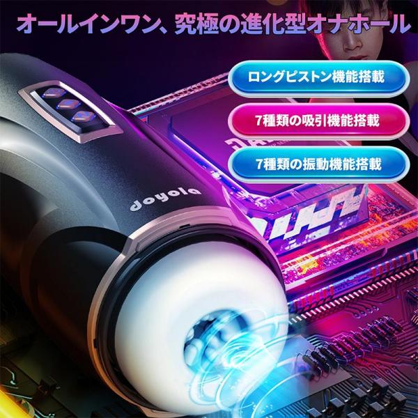 Muffin. 電動オナホール 男性用 自動ピストン 10段階伸縮 × 7段階吸引 × 7段階振動 3D突起構造 静音設計 洗浄可能 TPE素材 画像1