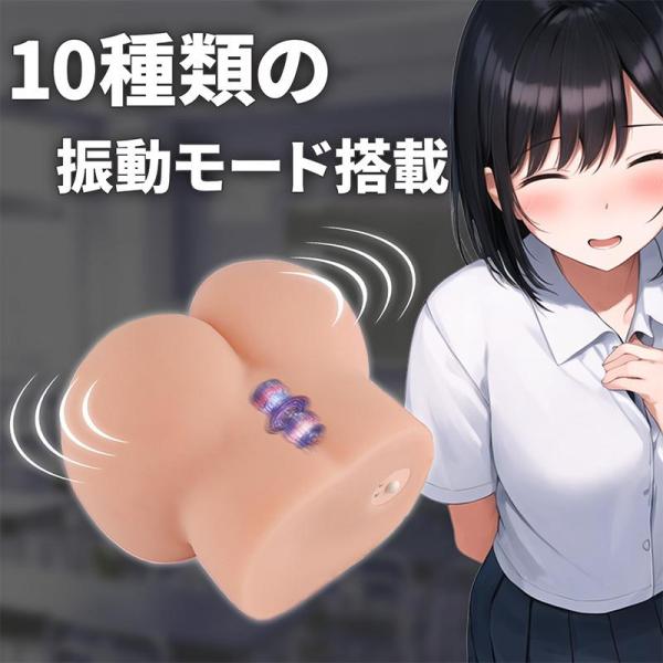 Muffin. オナホール 男性用 1.1kg 大型 擬似膜構造 10段階振動 防水仕様 USB充電 TPE素材 画像4