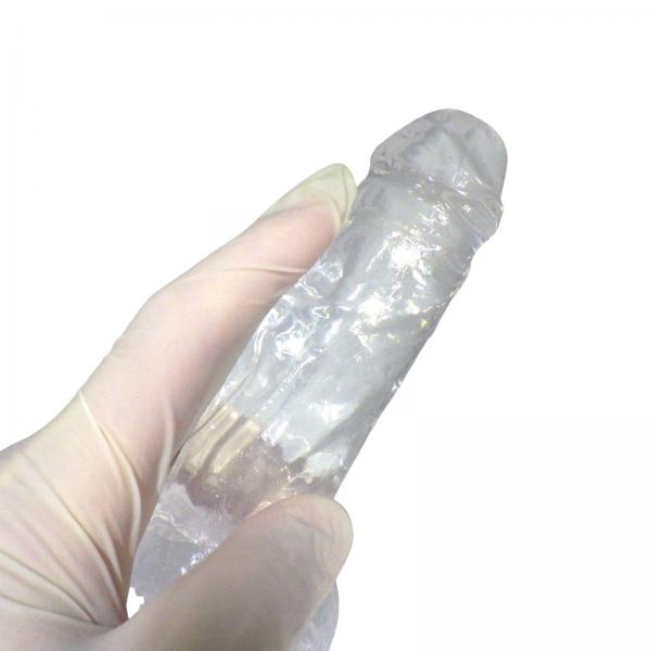 【高透明TPE】 リアル形状 標準Mサイズ(18cm)しっかり届く太さ3.8cm 弾力フィット吸盤付き(ハンズフリー対応) クリアF811 画像10