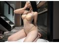 【過激ランジェリー】隠す気ゼロの極粗メッシュ。むっちり肉感を暴く白の誘惑、背徳の全身ボディストッキング 網タイツF836 画像5