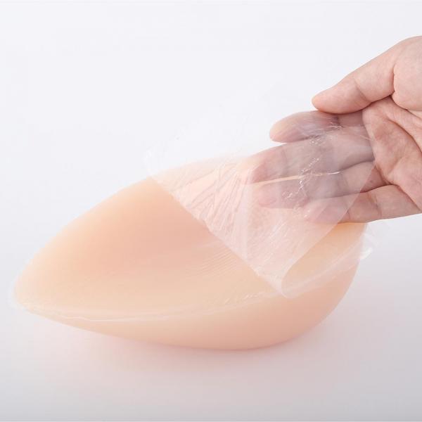 リアル感触シリコン製ブレストフォーム C~Dカップ相当（左右セット800g（400g×2）肌色-粘着タイプ 乳房 画像2