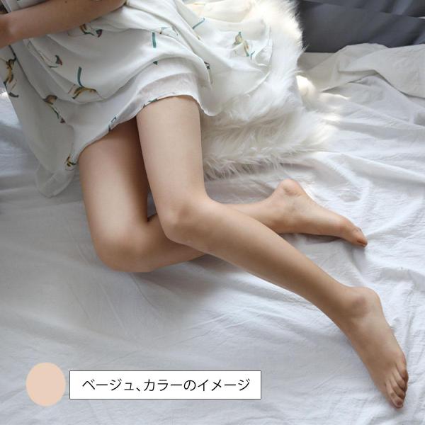 5枚セット(ベージュ) オールスルーストッキング 0デニール 超極薄タイプ 透き通った肌感つま先までフル透明感 マチ無し 新品 F003 画像4