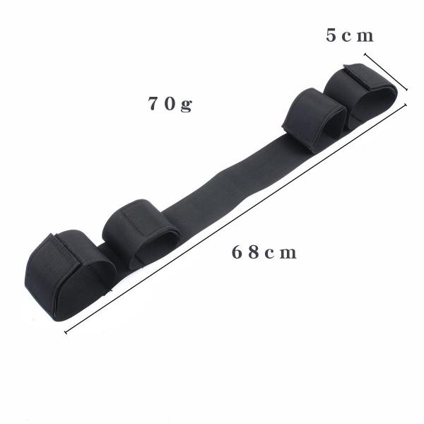 SM 拘束具 手錠 足枷 連結ベルト 【マジックテープ/簡単装着】 手足拘束 緊縛 強●拘束 M字開脚 放置プレイ 初心者 ブラック F783 画像1