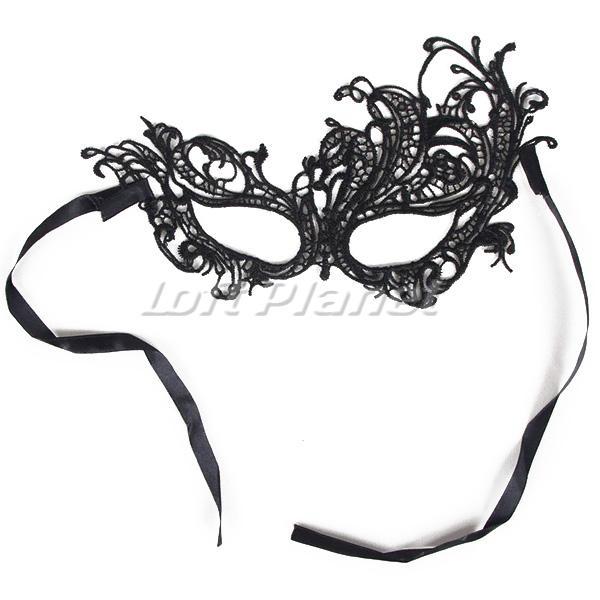 ベネチアンマスク マスカレード アシンメトリー アイマスク セクシー レース 仮面 コスプレ 仮装 パーティ 小物 グッズ 黒 M1-MS11881 画像3