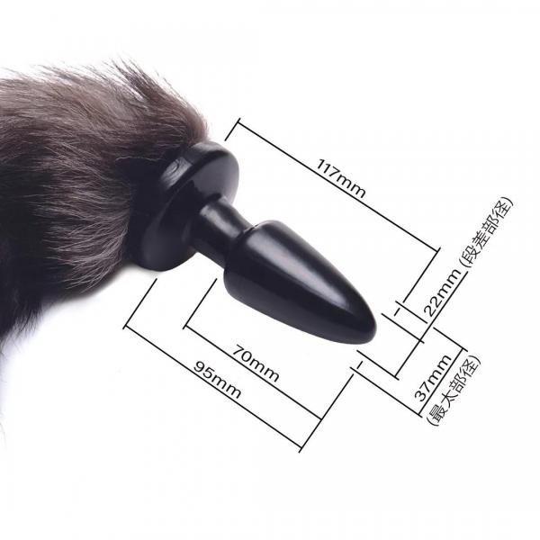 フォックステール アナル プラグ 3.7cm ゴム テールプラグ アナルプレイ お尻 尻尾 47cm モフモフ BDSM アダルト グッズ コスプレ FT26923 画像2