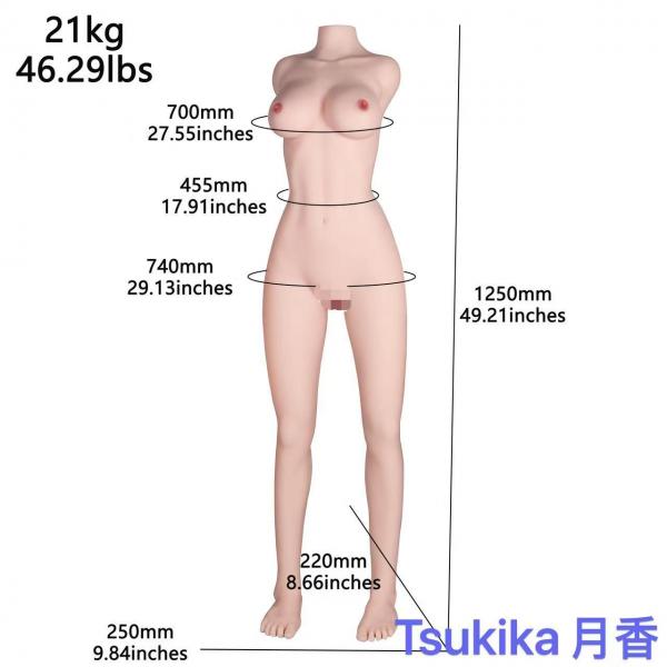 リアル質感TPE製 半身ドール 約21kg プレミアムモデル ジェルバスト仕様  ステンレス関節骨格内蔵 画像6