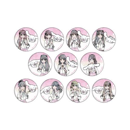 ホログラム缶バッジ（65mm）「＝LOVE×シナモロール」01/コンプリートBOX（全11種）（イラスト）