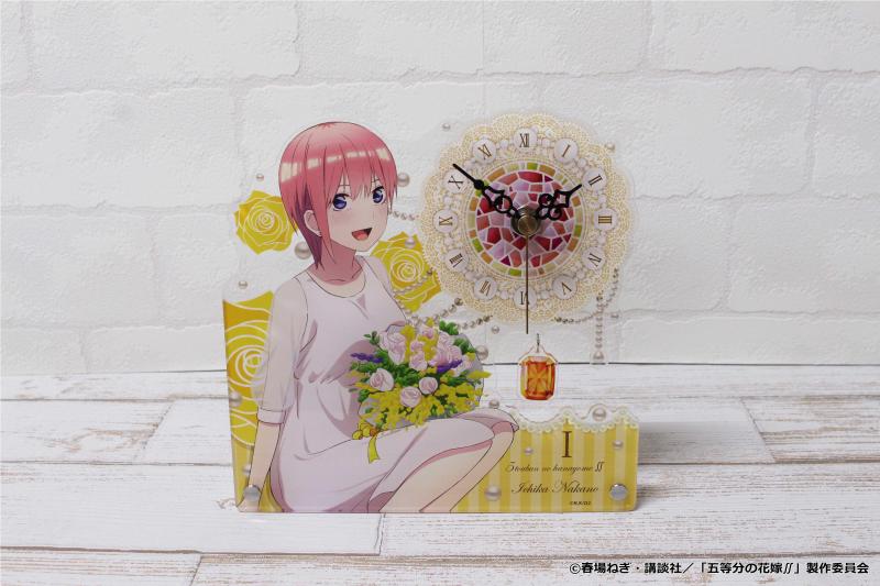五等分の花嫁∬　アクリル置時計【中野一花】白ドレス