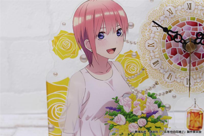 五等分の花嫁∬　アクリル置時計【中野一花】白ドレス