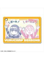 ゆるキャン△ SEASON3 レザーパスケース Ver.3 デザイン02（各務原なでしこ＆志摩リン）