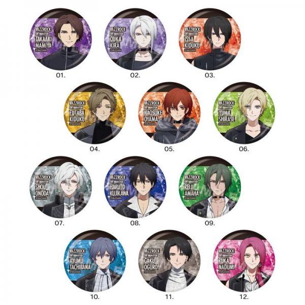 VAZZROCK THE ANIMATION メタリック缶バッジ 第1弾 全12種 BOXセット