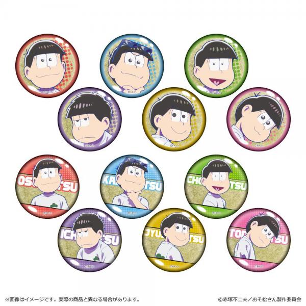 おそ松さん 金屏風柄缶バッジ BOX