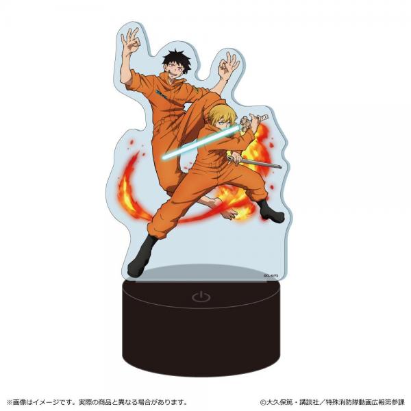 炎炎ノ消防隊 参ノ章 LEDアクリルスタンド シンラ＆アーサー