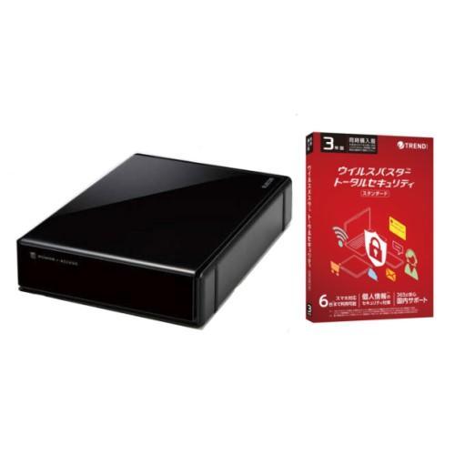 エレコム ELECOM ELD-QEN2080UBK 外付けハードディスク 8TB ＋ ウイルスバスター トータルセキュリティ スタンダード 3年版 同時購入用 セット