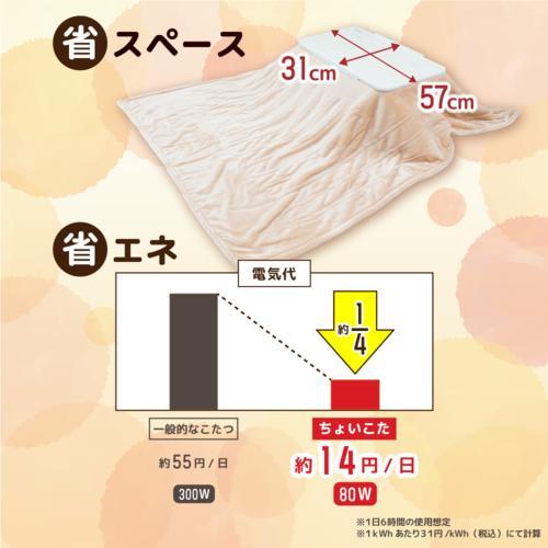 サンコー Thanko TBKTKTSJU お手軽こたつ おひとり様用こたつ 57×31cm ちょいこた