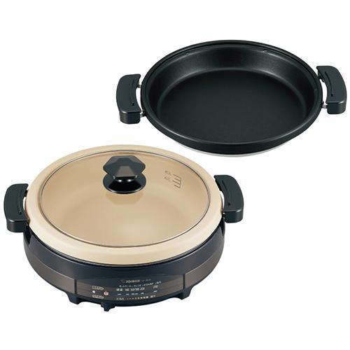 象印 ZOJIRUSHI EP-RE20-TA（ブラウン） グリルなべ あじまる 2枚プレート 満水容量5.3L 1350W