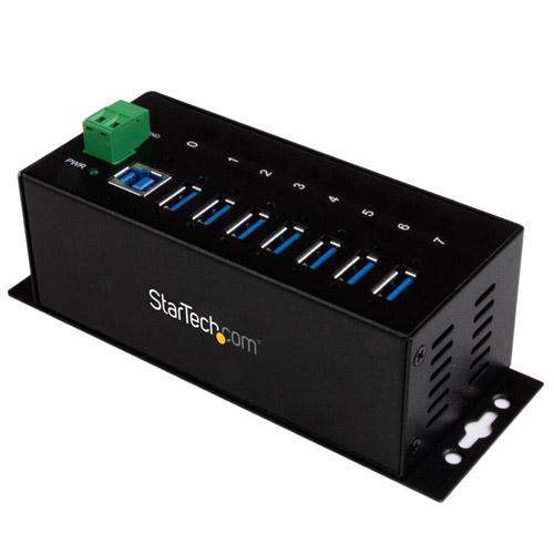 StarTech スターテック ST7300USBME（ブラック） 7ポート産業用USB3.0ハブ サージ/ESD保護機能