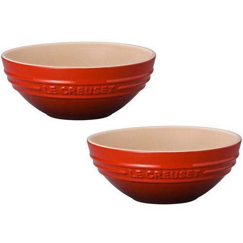 ル・クルーゼ LE CREUSET マルチボールセット 15cm 2個入 910311-15（チェリーレッド）