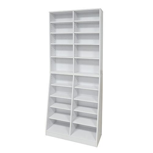 クロシオ 【組立式】 大容量ホームシェルフ W75 ホワイト