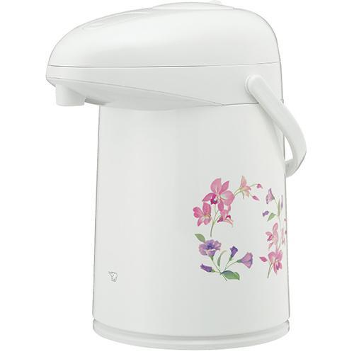 象印 ZOJIRUSHI AB-RC22-FW（リースフラワー） ガラスポット 押すだけポット 容量2.2L 口径約45mm