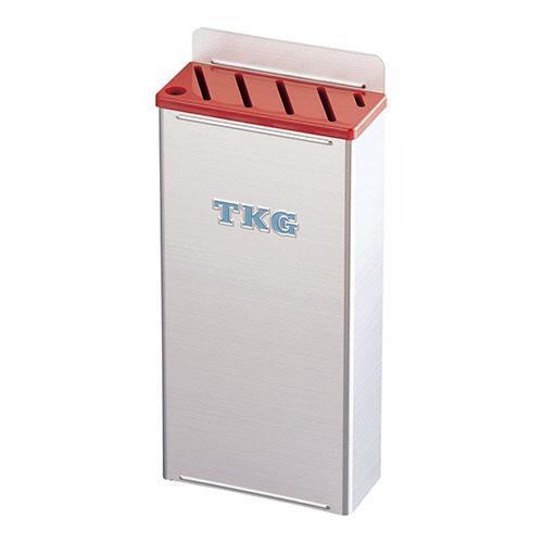 遠藤商事 18-8プラ板付カラーナイフラック 小 Aタイプ 赤