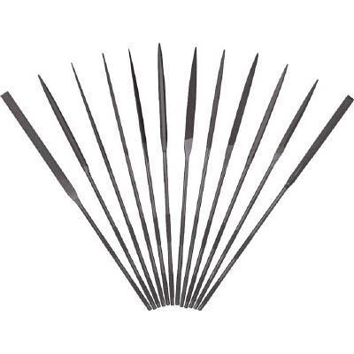 ツボサン HA01256T 精密ヤスリ 12本組 半丸 ＃6