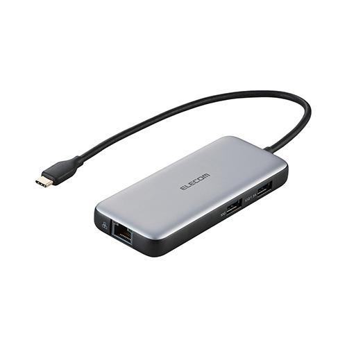 エレコム ELECOM DST-C27-SV（シルバー） USB Type C ドッキングステーション ハブ 6-in-1 PD 85W出力