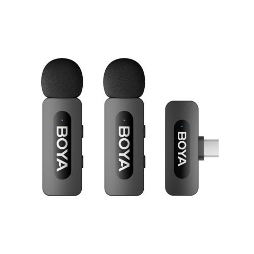 BOYA ボーヤ BY-V20（ブラック） 軽量ワイヤレスデュアルマイク USB Type-Cデバイス対応