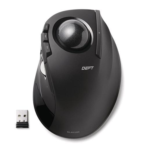 エレコム ELECOM M-DT2DRBK（ブラック） ワイヤレストラックボール 人差し指操作タイプ Lサイズ