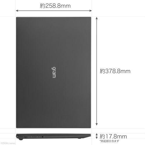 LGエレクトロニクス LG 17Z90RU-GA55J LG gram 17型 Core i5/16GB/512GB オブシディアンブラック Windows 11 Home  ノートパソコン