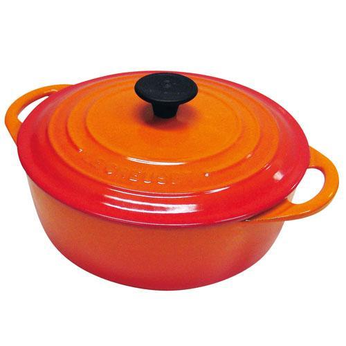 ル・クルーゼ LE CREUSET ココット ビス ロンド IH対応 両手鍋 20cm（オレンジ）