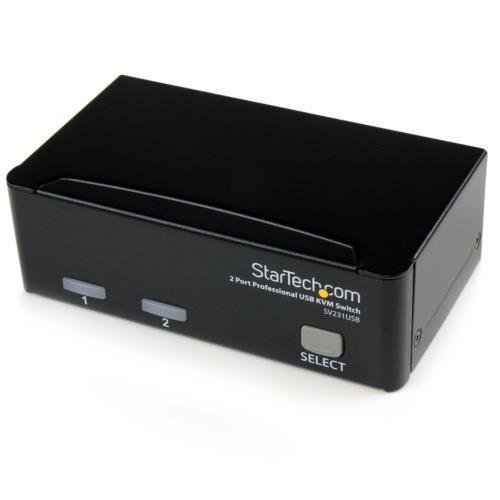 StarTech スターテック SV231USB 2ポートKVMスイッチ VGA対応/USB接続 ケーブル付属