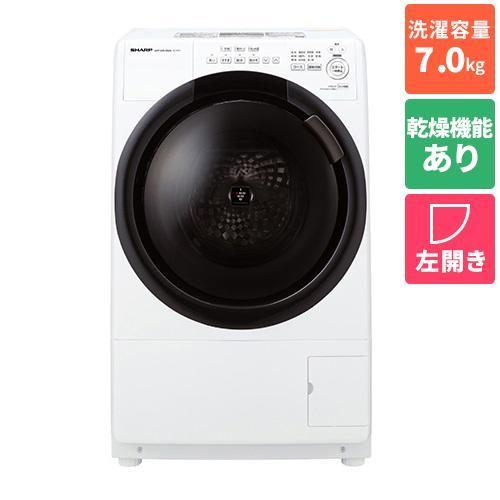ES-S7H-WL クリスタルホワイト ドラム式洗濯乾燥機 左開き 洗濯7kg/乾燥3.5kg