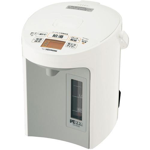 象印 ZOJIRUSHI CV-GV22-WA（ホワイト） マイコン沸とう VE電気まほうびん 優湯生 容量2.2L 905W