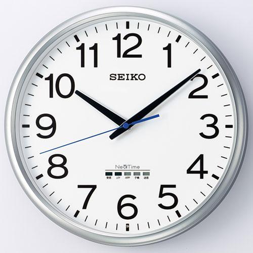 セイコー SEIKO ZS253S（銀色メタリック塗装） ネクスタイム 電波掛け時計
