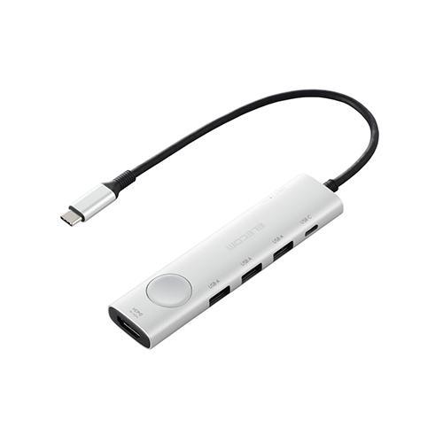 エレコム ELECOM DST-S060BPSV（シルバー） 画面ONOFFドッキングステーション USB-A×3 HDMI×1