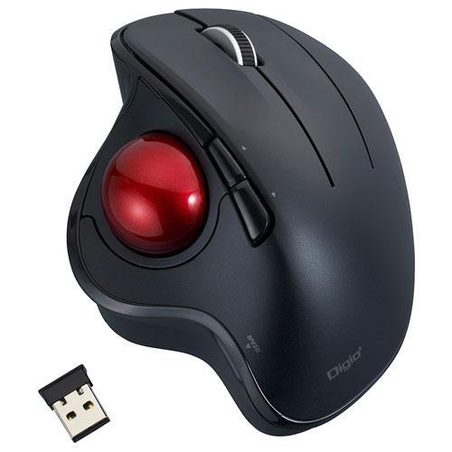 ナカバヤシ MUS-TRIF180BK（ブラック） 無線 親指5ボタン光学式トラックボール