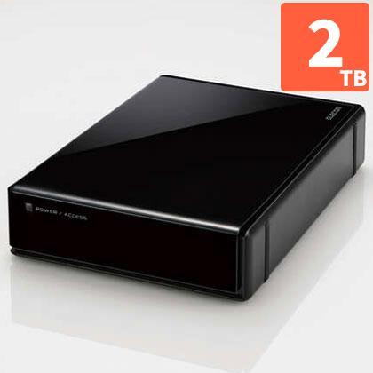 エレコム ELECOM ELD-QEN2020UBK（ブラック） SeeQVault対応3.5インチ外付けハードディスク 2TB