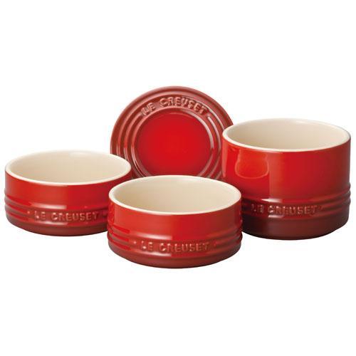 ル・クルーゼ LE CREUSET スタッキング ラムカン セット 910367-00（チェリーレッド）