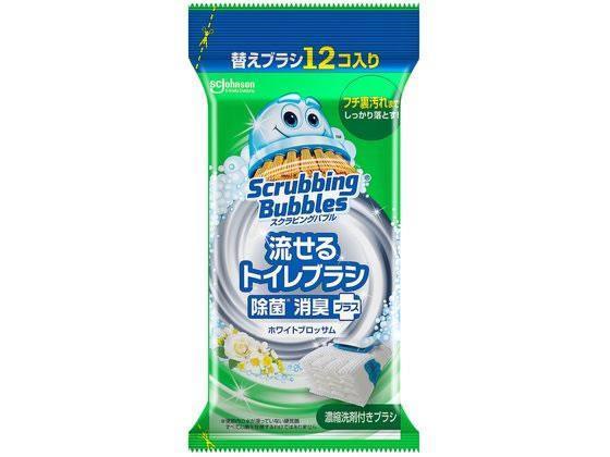 ジョンソン Johnson 流せるトイレブラシ 除菌消臭＋ホワイトブロッサム替 12個