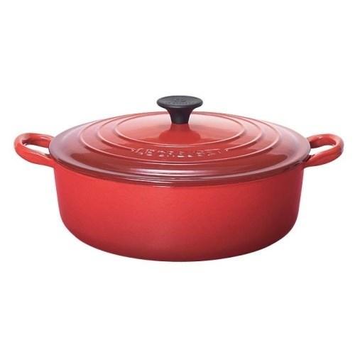 ル・クルーゼ LE CREUSET ココット ジャポネーズ IH対応 両手鍋 24cm 25052-24（チェリーレッド）