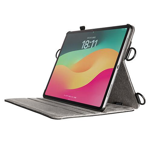 サンワサプライ PDA-IPAD2112BK iPad Air 13インチ（M2/2024） 用スタンド・ベルト付きケース
