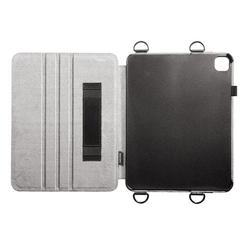 サンワサプライ PDA-IPAD2112BK iPad Air 13インチ（M2/2024） 用スタンド・ベルト付きケース